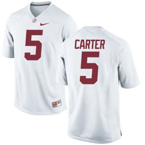 Men's Alabama Crimson Tide #5 Shyheim Carter White Replica NCAA College Football Jersey 2403LEIA0